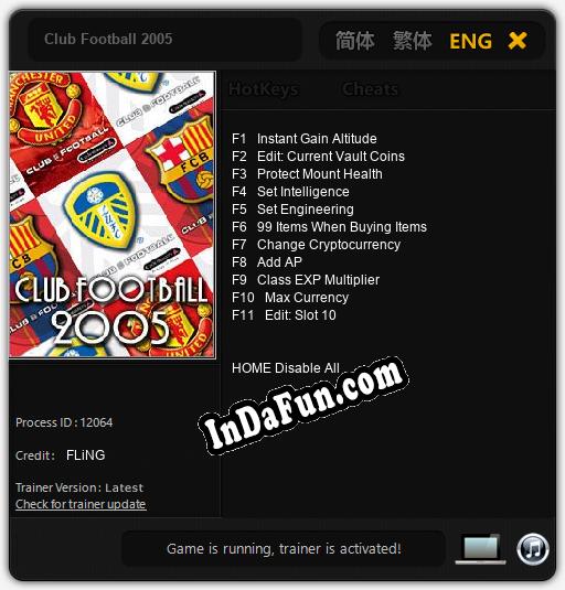 Club Football 2005: Cheats, Trainer +11 [FLiNG]