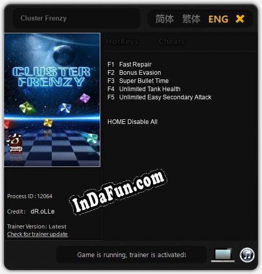 Trainer for Cluster Frenzy [v1.0.2]