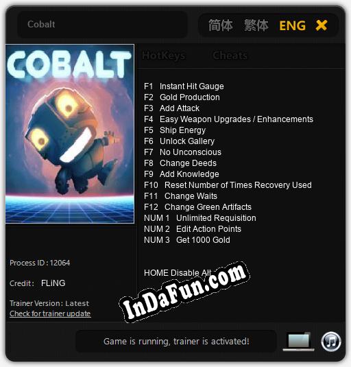Trainer for Cobalt [v1.0.3]