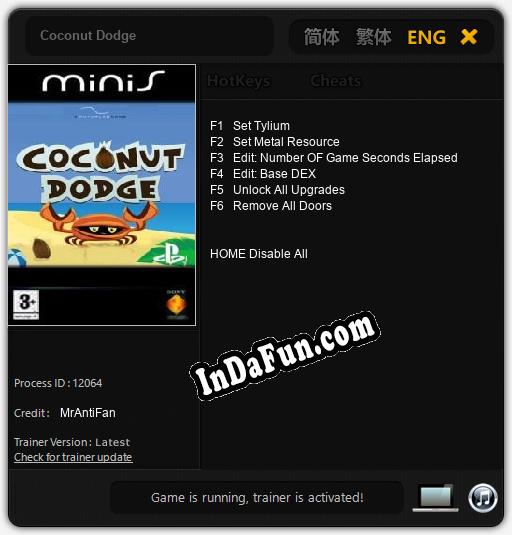 Coconut Dodge: Trainer +6 [v1.5]