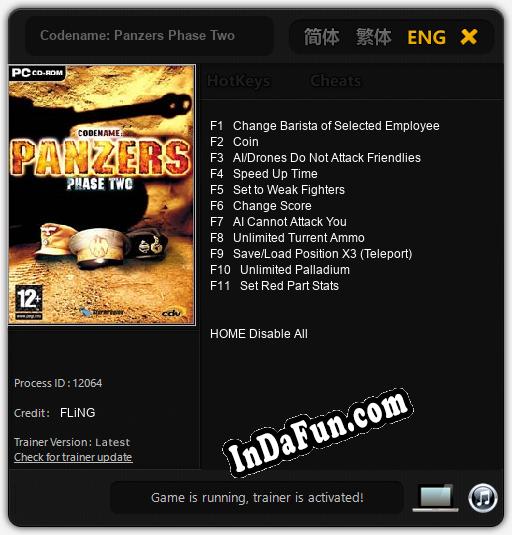 Trainer for Codename: Panzers Phase Two [v1.0.5]