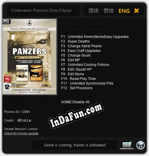 Codename: Panzers Zlota Edycja: Trainer +12 [v1.9]