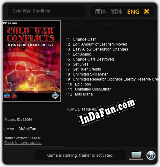 Cold War: Conflicts: Cheats, Trainer +12 [MrAntiFan]