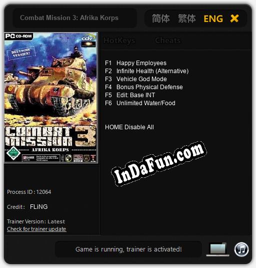 Trainer for Combat Mission 3: Afrika Korps [v1.0.2]