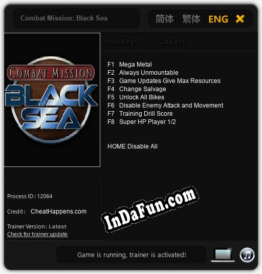 Combat Mission: Black Sea: Cheats, Trainer +8 [CheatHappens.com]