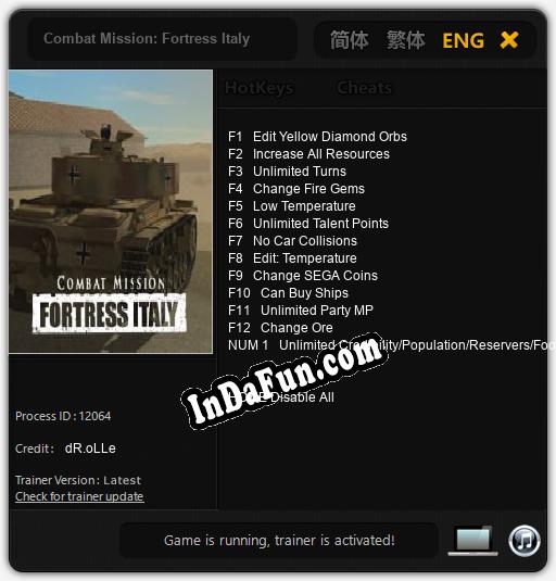 Combat Mission: Fortress Italy: Cheats, Trainer +13 [dR.oLLe]