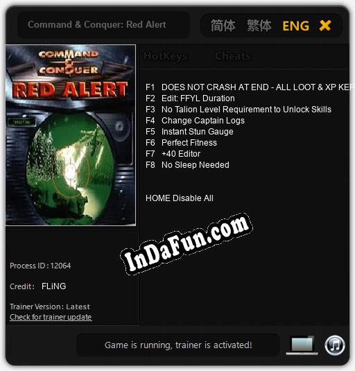 Command & Conquer: Red Alert: Trainer +8 [v1.4]