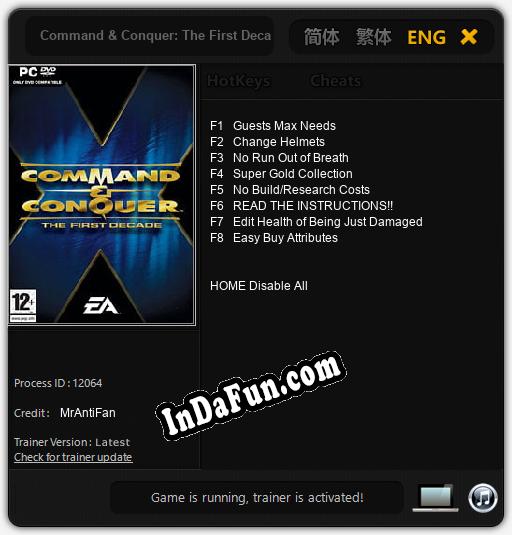 Trainer for Command & Conquer: The First Decade [v1.0.8]