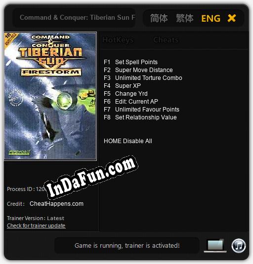 Command & Conquer: Tiberian Sun Firestorm: TRAINER AND CHEATS (V1.0.67)