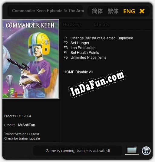 Commander Keen Episode 5: The Armageddon Machine: TRAINER AND CHEATS (V1.0.19)