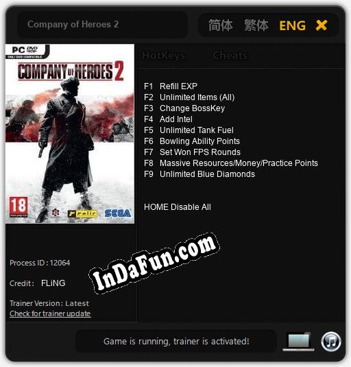 Company of Heroes 2: Trainer +9 [v1.4]