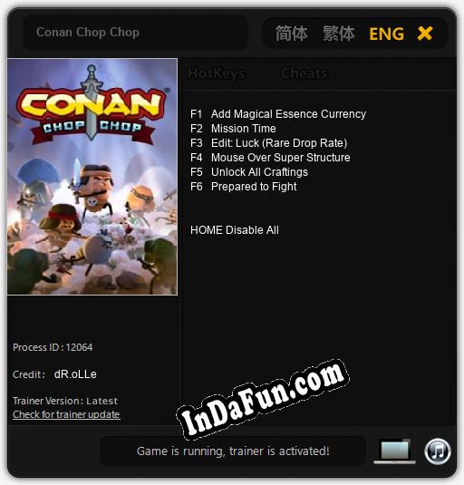 Trainer for Conan Chop Chop [v1.0.4]