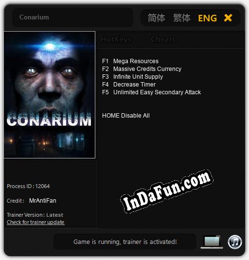 Conarium: Cheats, Trainer +5 [MrAntiFan]