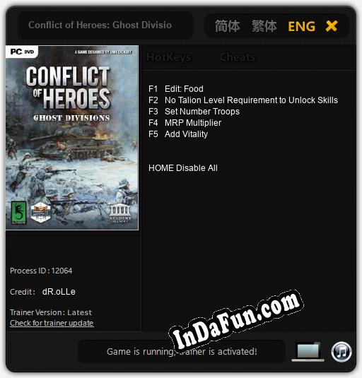 Conflict of Heroes: Ghost Divisions: TRAINER AND CHEATS (V1.0.74)