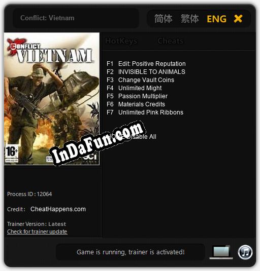 Conflict: Vietnam: TRAINER AND CHEATS (V1.0.36)