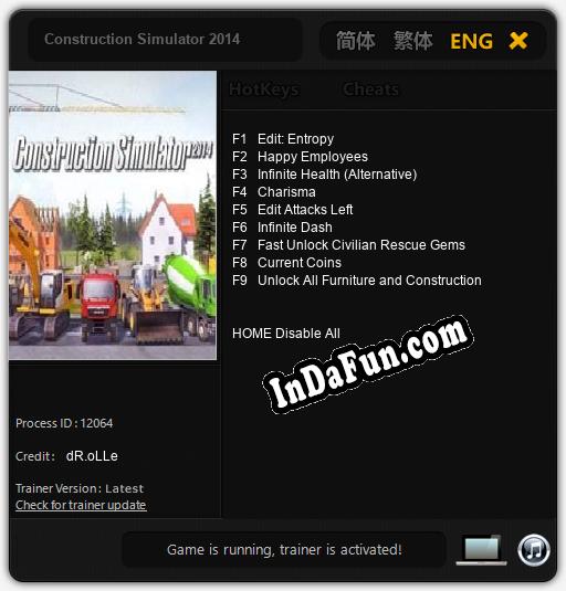 Construction Simulator 2014: Trainer +9 [v1.4]