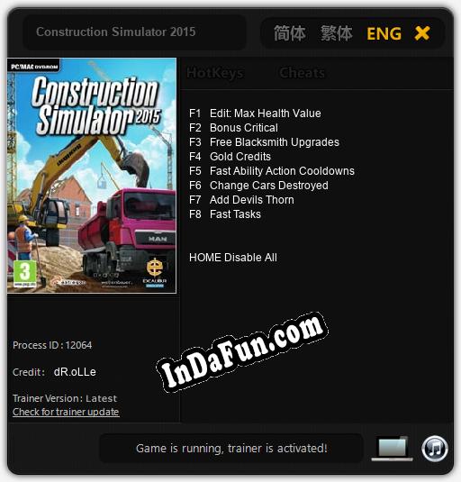 Construction Simulator 2015: TRAINER AND CHEATS (V1.0.65)