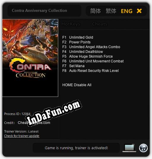 Trainer for Contra Anniversary Collection [v1.0.2]