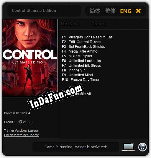 Control Ultimate Edition: TRAINER AND CHEATS (V1.0.51)