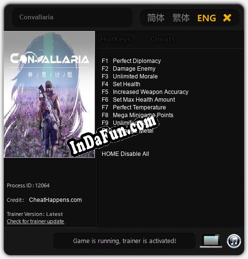 Convallaria: TRAINER AND CHEATS (V1.0.68)