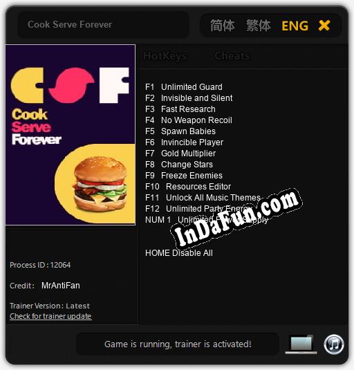 Cook Serve Forever: TRAINER AND CHEATS (V1.0.47)