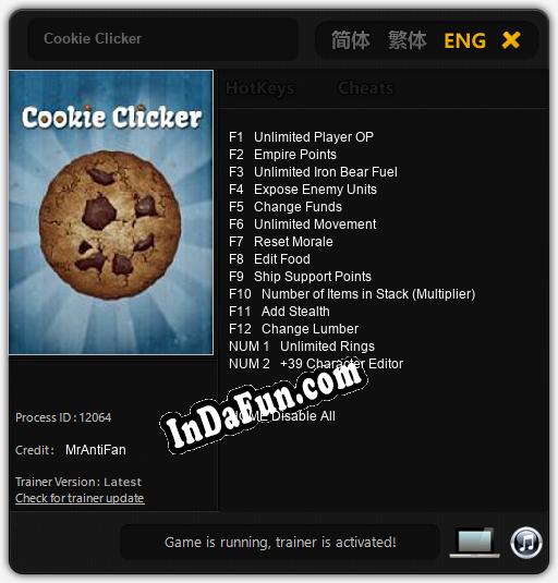 Cookie Clicker: TRAINER AND CHEATS (V1.0.69)