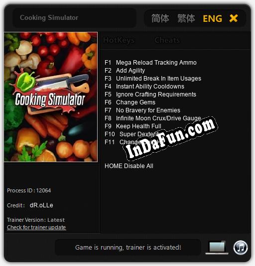 Cooking Simulator: Trainer +11 [v1.6]