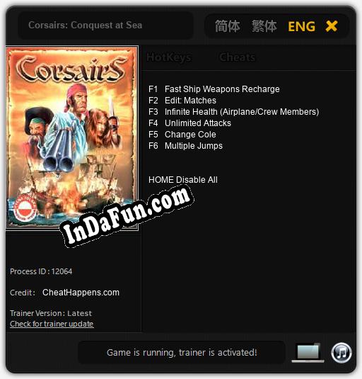Corsairs: Conquest at Sea: Cheats, Trainer +6 [CheatHappens.com]