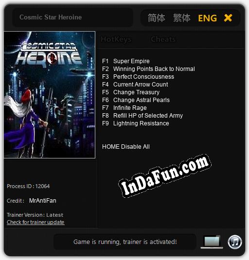 Cosmic Star Heroine: Trainer +9 [v1.4]