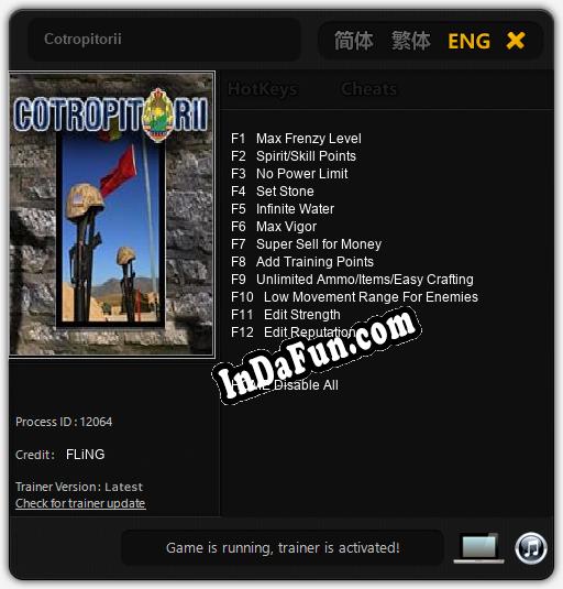 Cotropitorii: Cheats, Trainer +12 [FLiNG]