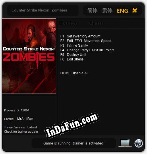 Counter-Strike Nexon: Zombies: TRAINER AND CHEATS (V1.0.37)