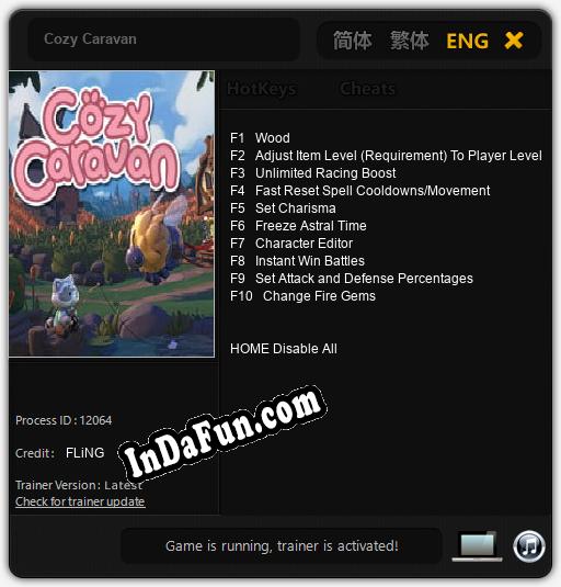 Cozy Caravan: Cheats, Trainer +10 [FLiNG]