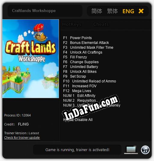 Craftlands Workshoppe: Trainer +15 [v1.2]