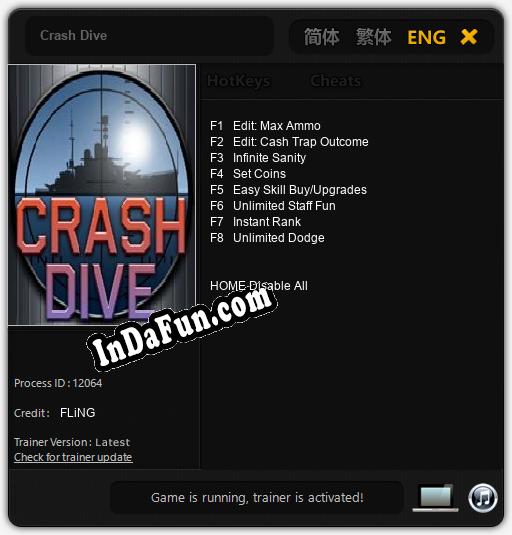 Trainer for Crash Dive [v1.0.5]