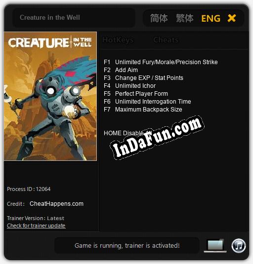 Creature in the Well: Cheats, Trainer +7 [CheatHappens.com]