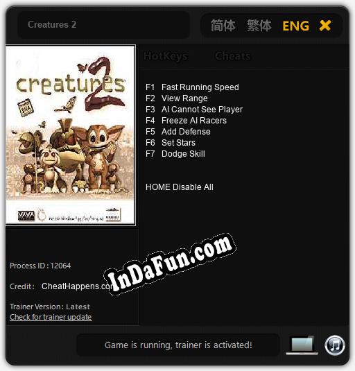 Trainer for Creatures 2 [v1.0.9]