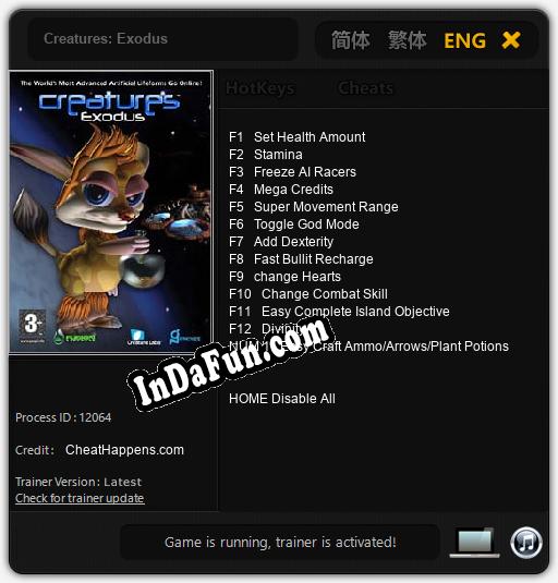 Creatures: Exodus: Cheats, Trainer +13 [CheatHappens.com]