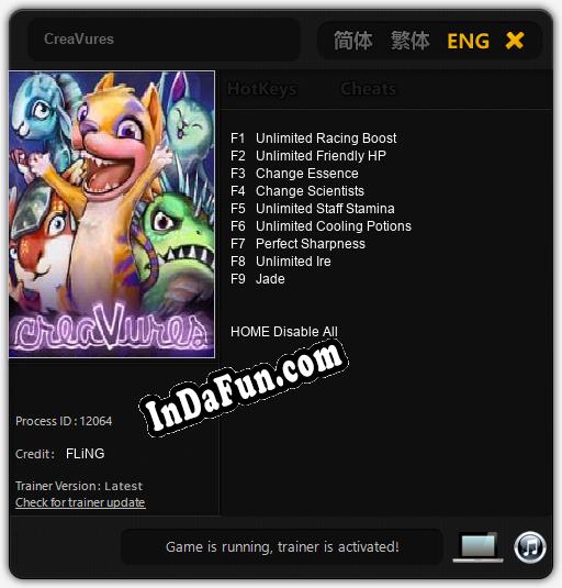 CreaVures: TRAINER AND CHEATS (V1.0.28)