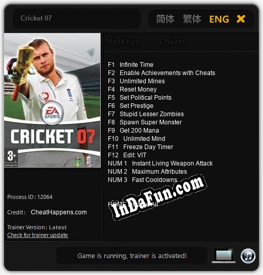Trainer for Cricket 07 [v1.0.6]