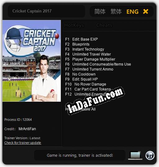 Cricket Captain 2017: Cheats, Trainer +12 [MrAntiFan]