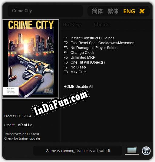Crime City: TRAINER AND CHEATS (V1.0.93)