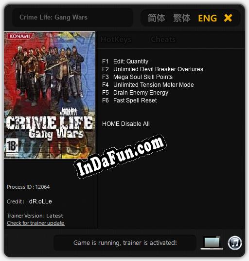 Crime Life: Gang Wars: TRAINER AND CHEATS (V1.0.10)