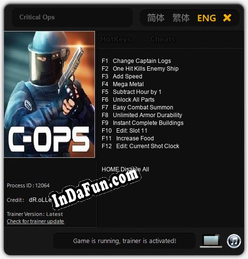 Critical Ops: Cheats, Trainer +12 [dR.oLLe]