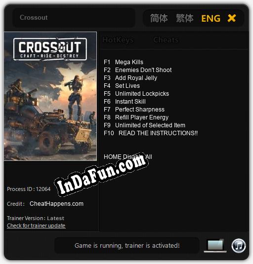 Crossout: Cheats, Trainer +10 [CheatHappens.com]