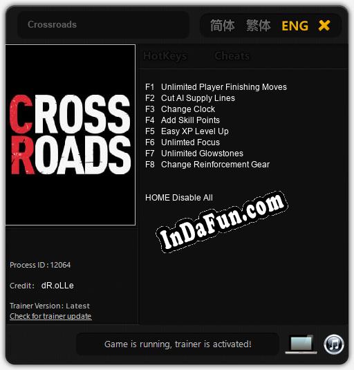 Crossroads: Trainer +8 [v1.9]