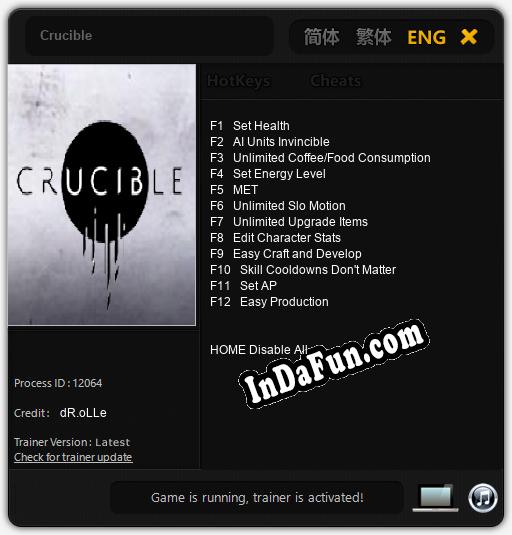 Crucible: TRAINER AND CHEATS (V1.0.98)