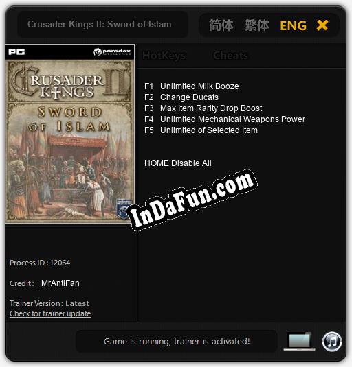 Crusader Kings II: Sword of Islam: Cheats, Trainer +5 [MrAntiFan]