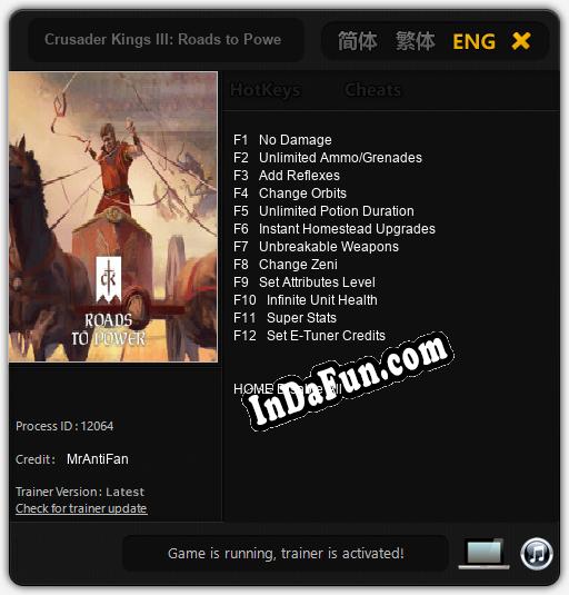 Trainer for Crusader Kings III: Roads to Power [v1.0.3]