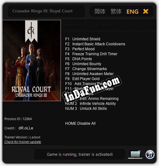 Crusader Kings III: Royal Court: Trainer +15 [v1.6]