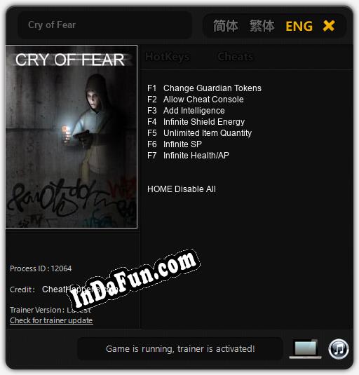 Cry of Fear: Cheats, Trainer +7 [CheatHappens.com]